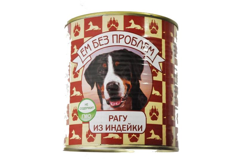 Консервированный корм для собак рагу из индейки 750 гр 750 гр