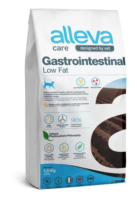Alleva Care Cat Gastrointestinal Low Fat 1,5 кг