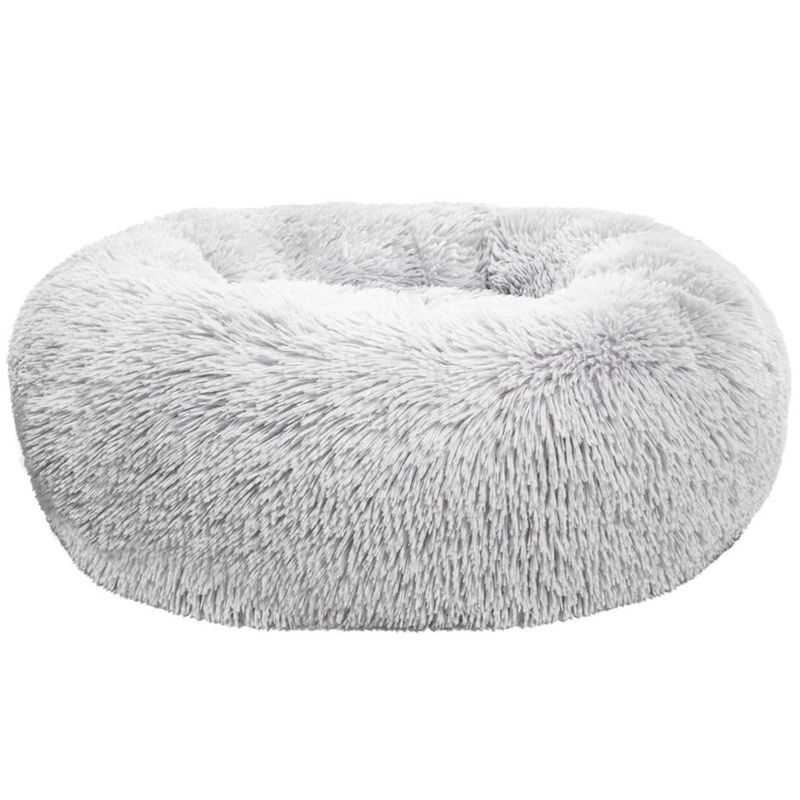 Лежанка круглая "Плюшка", серая S (45 х 45 х 13 см)