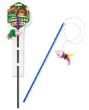 Дразнилка-удочка мышь с хвостом из перьев