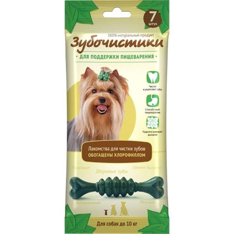 Зубочистики "Мятные" для собак мелких пород, 7 шт 60 гр