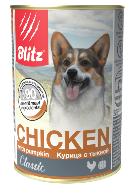 Blitz Classic Dog Chicken whith Pumpkin 400 гр