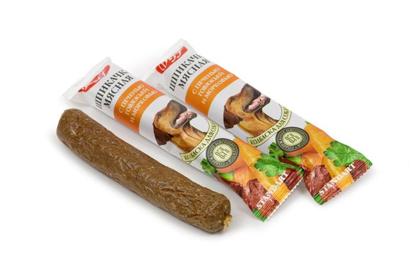 Шпикачка мясная с печенью говяжьей и морковью 50 гр