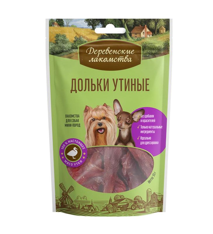 ДЛ Дольки утиные д/мини-пород 55г (100уп)