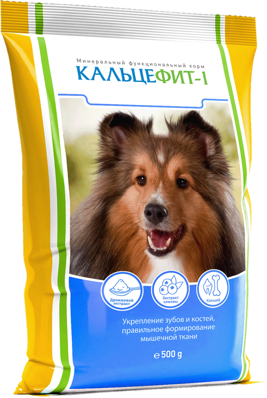 Кальцефит-1 Функциональный корм для собак с добавлением кальция, порошок 500 гр