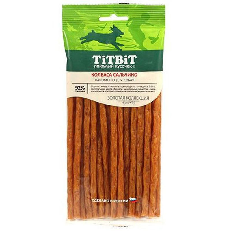 Золотая коллекция, Колбаса Сальчино для собак 120 гр