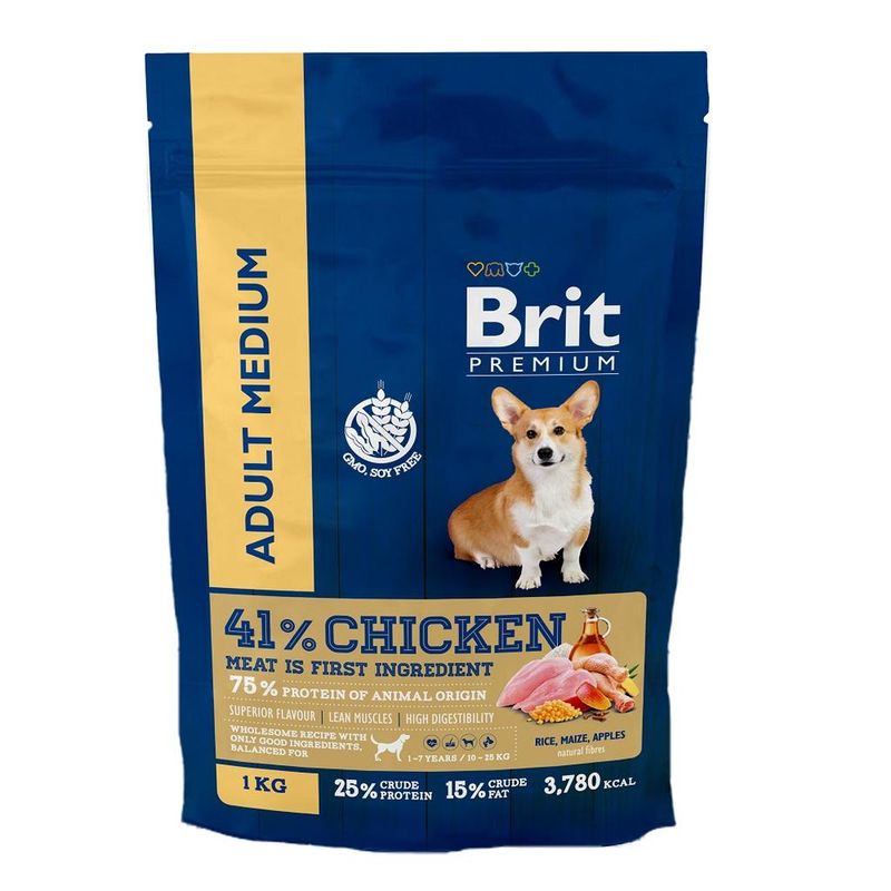 Brit Premium Dog Adult Medium 1 кг