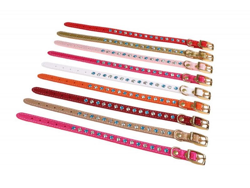 Ошейник №10 искусственная замша стразы 1 шт