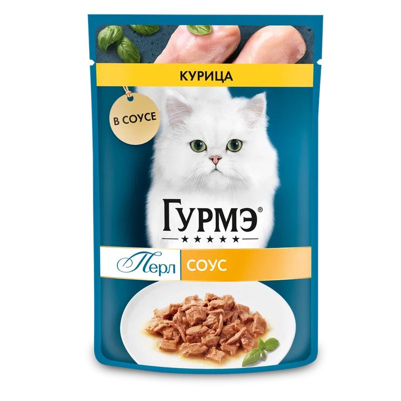 Perle, Нежное филе в соусе с курицей, пауч 75 гр