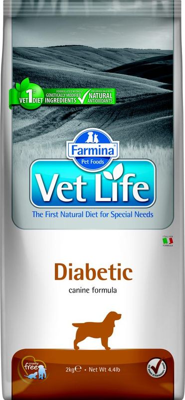 Фармина Vet Life Dog Diabetic диета д соб при сахарном диабете 2кг