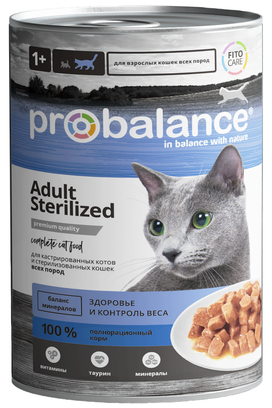 ProBalance Sterilized корм консер. д/стерилиз. кошек/кастр котов 415 гр(12шт)