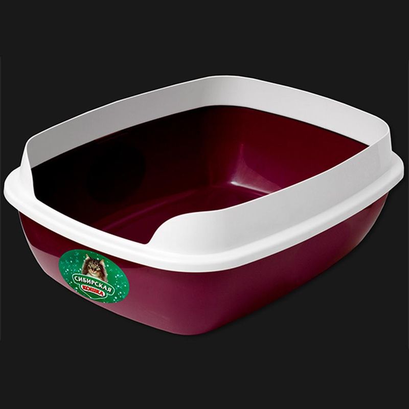 Туалет для кошек "Альбус" с бортиком капучино