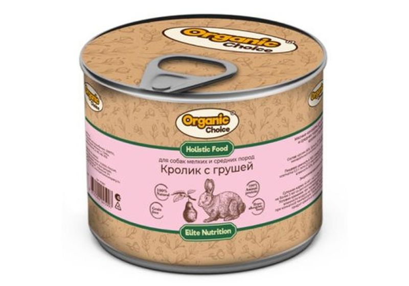 Консервы д/собак мелких и средних пород кролик с грушей 240 гр