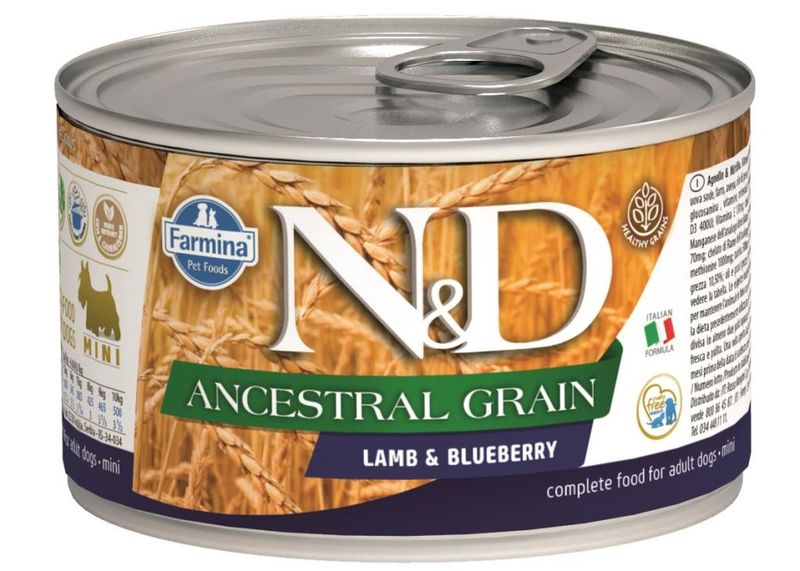Ancestral Grain Dog Wet Lamb & Blueberry Mini 140 гр