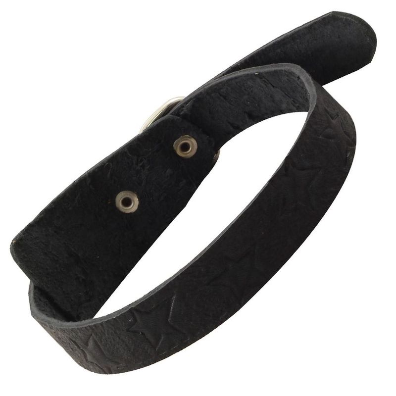 Ошейник кожаный одинарный 2,5 х 58 см