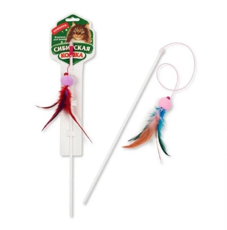 Дразнилка-удочка мышь плюшевая