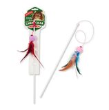 Дразнилка-удочка шарик с перьями и погремушкой