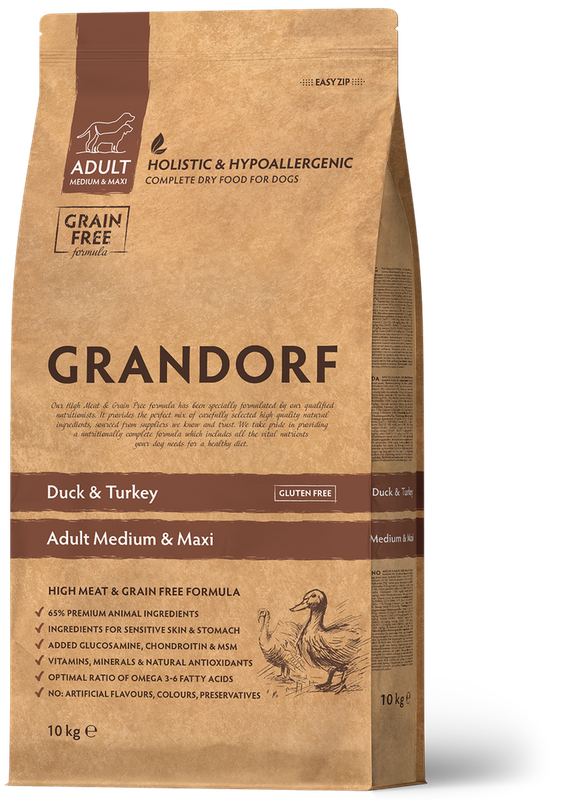 Adult Medium & Maxi Duck & Turkey (Grain Free All Breeds Duck & Potato) 3 кг