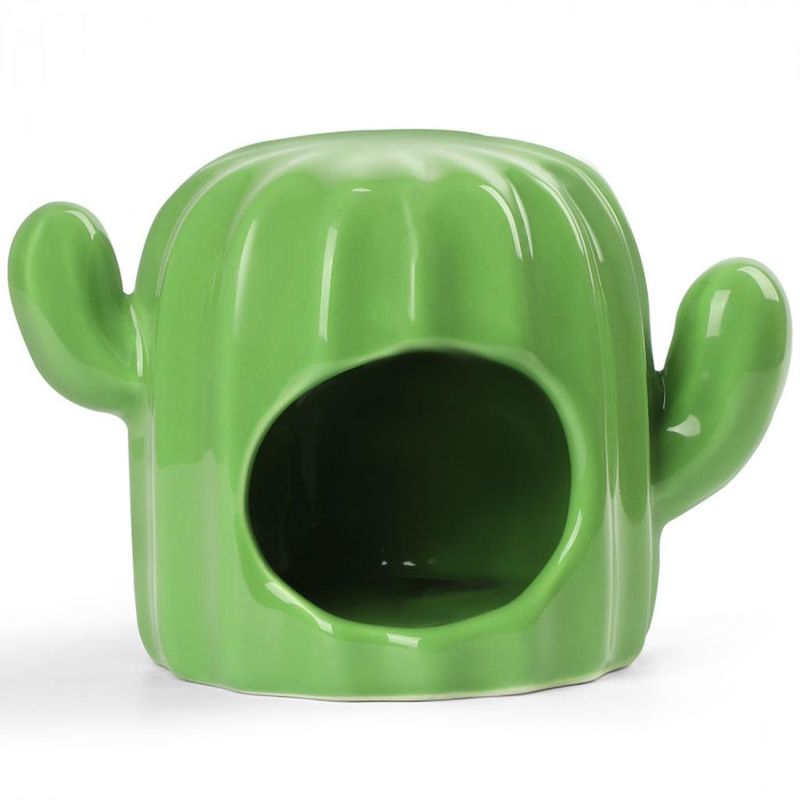 Домик для мелких животных керамический "Кактус" 120*80*80 мм