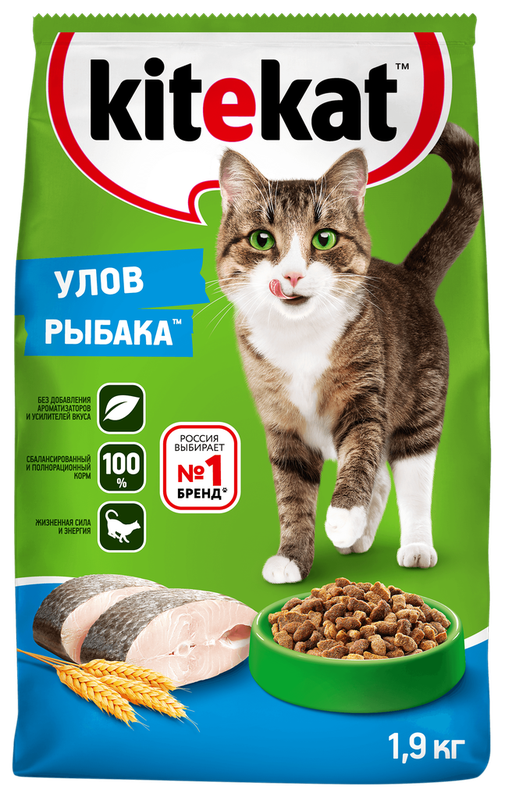 Kitekat Улов рыбака Сухой корм для кошек   0,35 кг(20)