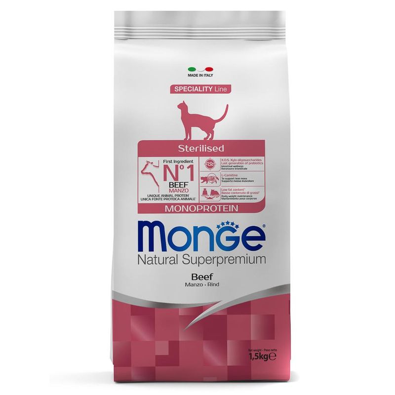 Monge Cat Monoprotein Sterilised Beef 1,5 кг
