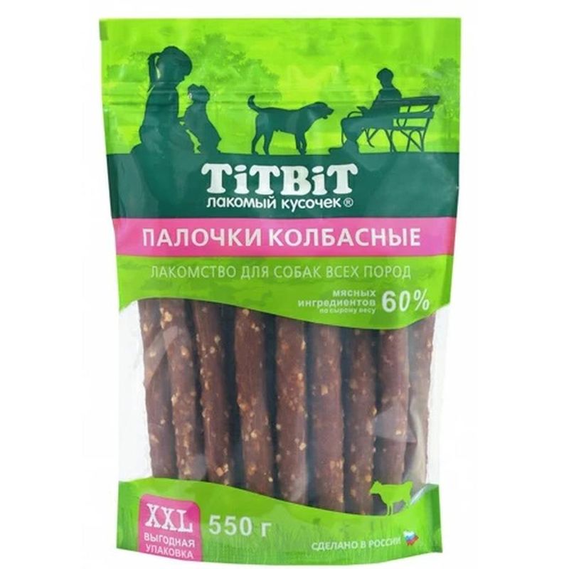 Палочки колбасные для собак всех пород 550 гр (XXL)