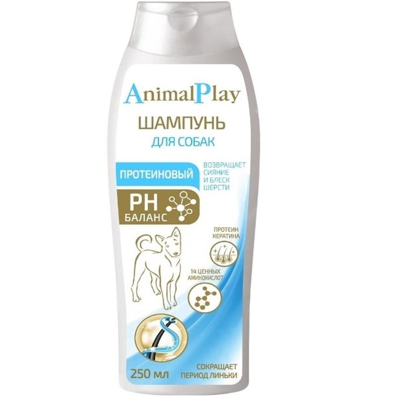 Animal Play - Протеиновый шампунь для собак всех пород 250мл(12)