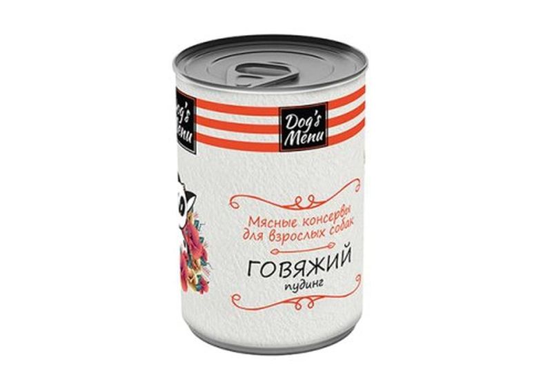 Корм д/взрослых собак говяжий пудинг 340 гр