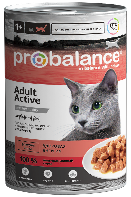 ProBalance Active Корм консер. д/кош. активных ж/б 415 г(12шт)