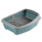 Туалет для кошек "ЕВРО" глубокий с сеткой и бортом тиффани