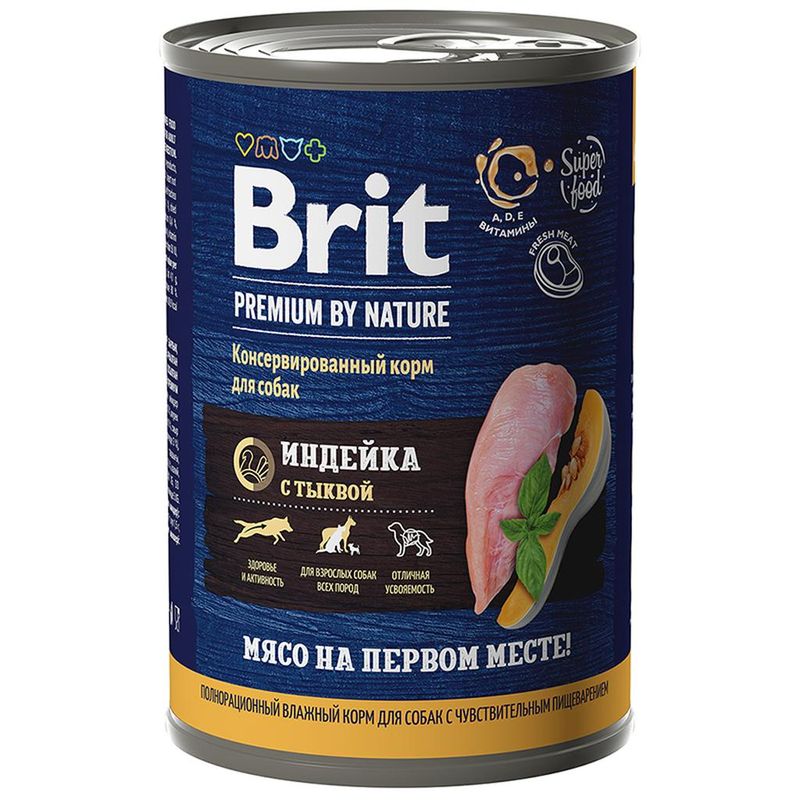 Brit Premium by Nature Sensitive Adult Turkey & Pumpkin 410 гр