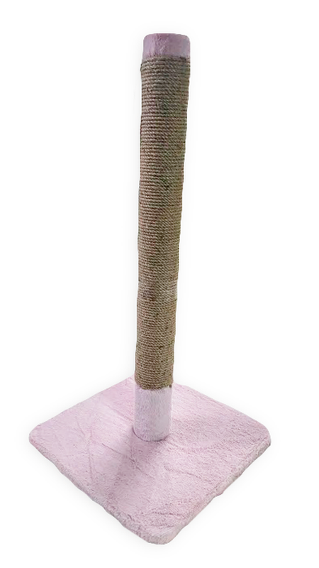 Когтеточка-столбик, квадрат, 50 x 50 x 100 см розовый
