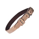 Ошейник-миди кожаный двойной шлевка со стразами 25 х 1,2 см