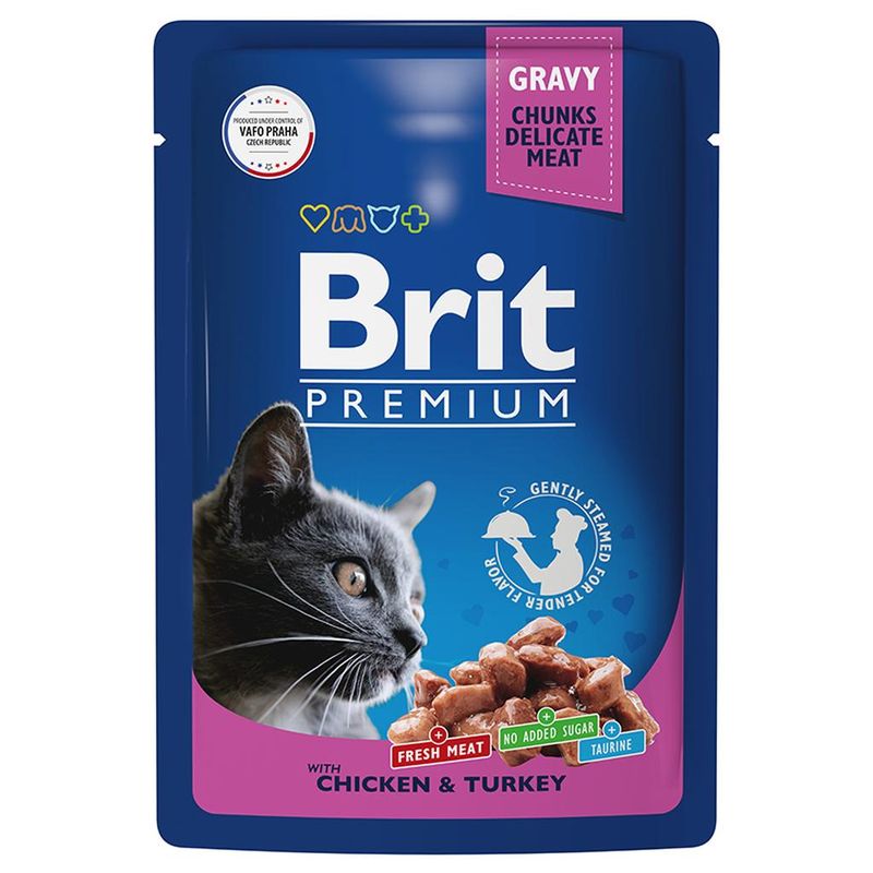 Brit Premium Pouches Chicken & Turkey 85 гр