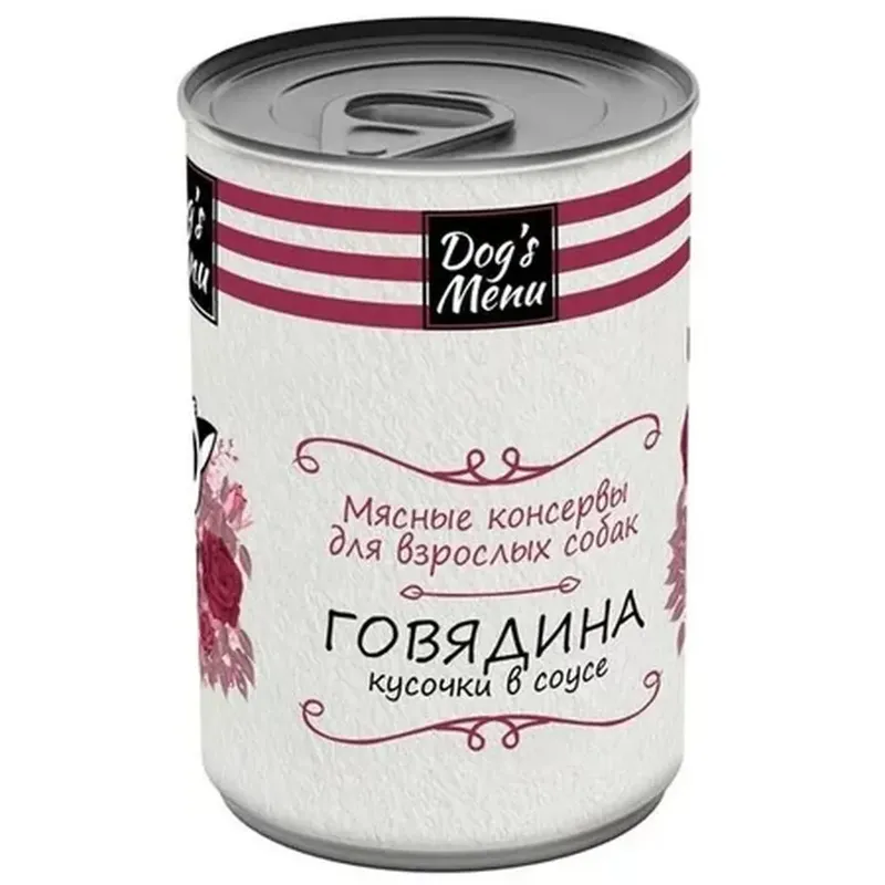 Корм для взрослых собак с говядиной кусочки в соусе 340 гр