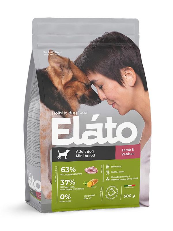 Elato Holistic Adult Dog Mini Lamb & Venison 500 гр
