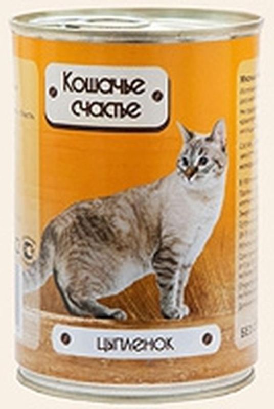 Кошачье счастье Цыпленок 410 г