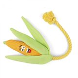 Игрушка для собак из латекса "Кукуруза с веревкой" 165/445 мм