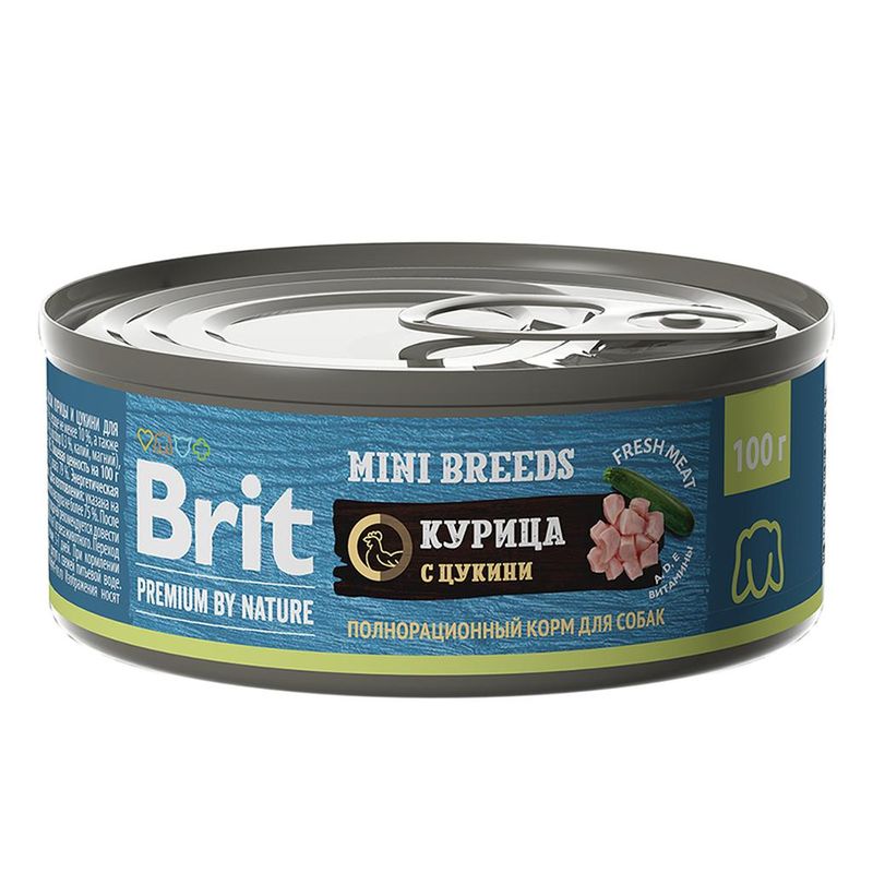 Brit Premium by Nature Adult Mini Breeds Chicken & Zucchini 100 гр