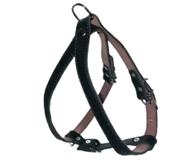 Шлейка универсальная малая, кожа на подкладе Обхват шеи: 45-56 см, Обхват груди: 54-64 см