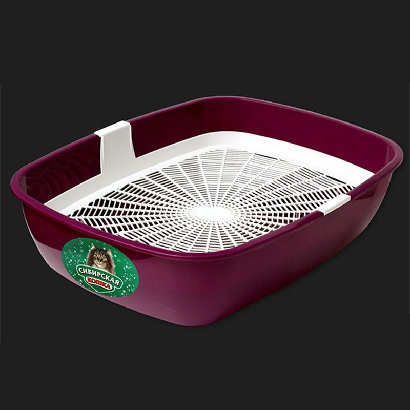 Туалет для кошек "Альбус" с сеткой капучино