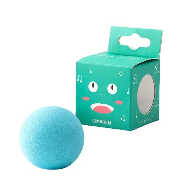 Игрушка интерактивная Мяч голубой с кваканьем лягушки 4,5 см