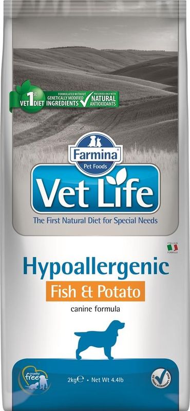 Vet Life Dog Hypoallergenic Fish & Potato 2 кг