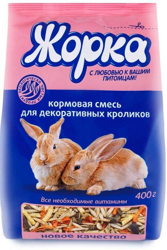 Корм для кроликов, п/э пакет 400 гр