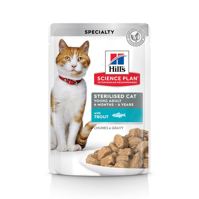Science Plan™ Feline Sterilised Cat Young Adult with Trout 85 гр