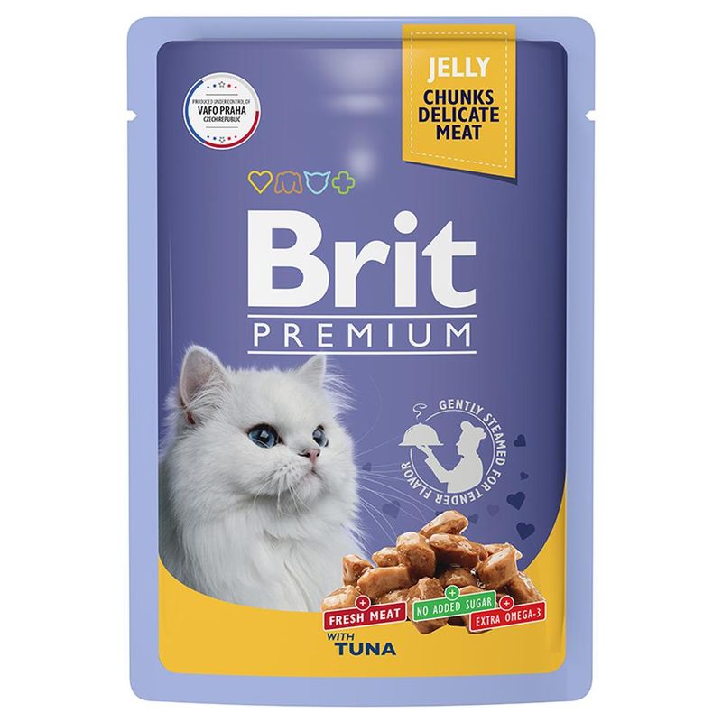 Brit Premium Cat Pouch with Tuna in Jelly 85 гр