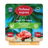 Влажный корм для взрослых кошек, филе курицы с лососем в желе по-азиатски 100 гр
