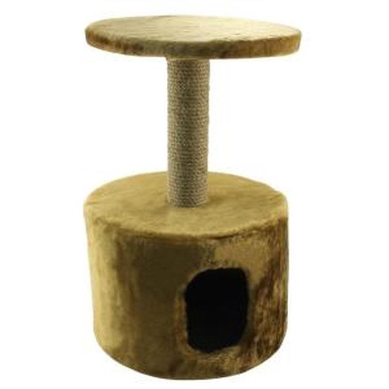 Игровой комплекс для кошек круглый, однотонный 36 х 36 х 68 см