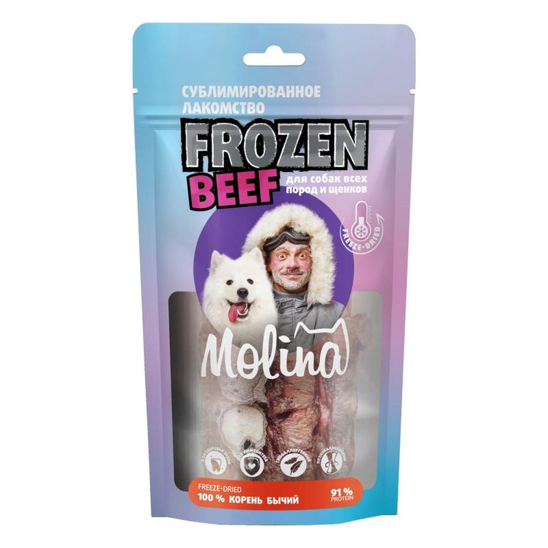 Frozen Beef, Сублимированное лакомство Корень бычий для собак всех пород и щенков 65 гр
