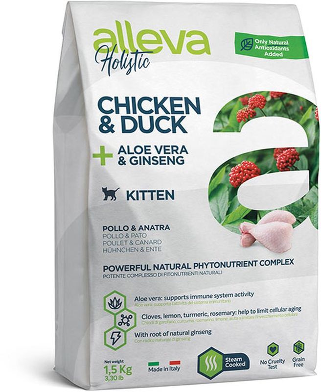 Holistic Chicken & Duck + Aloe vera & Ginseng Kitten 0,4 кг